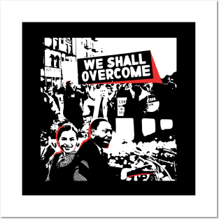 Martin Luther King Jr - Rosa Parks - We Shall Overcome Posters and Art